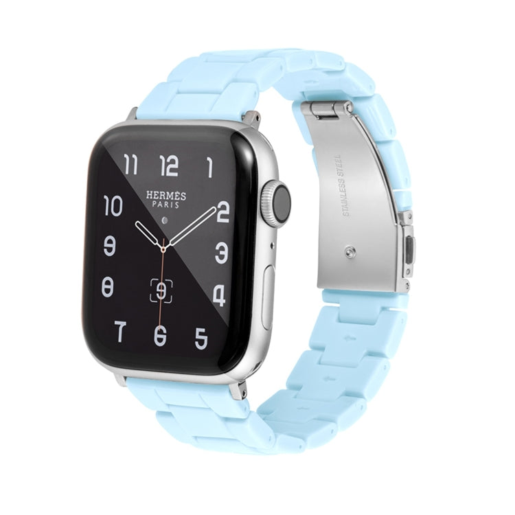 Candy Color Three-Bead Watch Band For Apple Watch Ultra 49mm&Watch Ultra 2 49mm / Series 9&8&7 45mm / SE 3&SE 2&6&SE&5&4 44mm / 3&2&1 42mm(Light Blue) by bashfashion