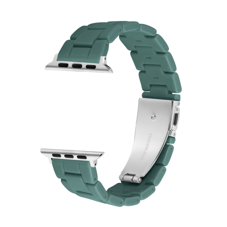 Candy Color Three-Bead Watch Band For Apple Watch Ultra 49mm&Watch Ultra 2 49mm / Series 9&8&7 45mm / SE 3&SE 2&6&SE&5&4 44mm / 3&2&1 42mm(Pine Needle Green) by bashfashion