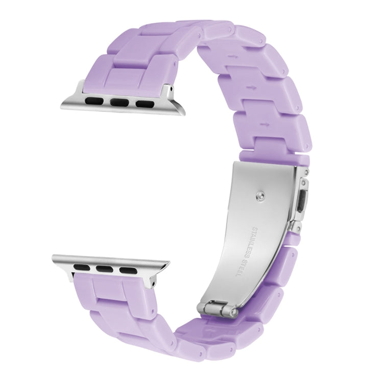 Candy Color Three-Bead Watch Band For Apple Watch Ultra 49mm&Watch Ultra 2 49mm / Series 9&8&7 45mm / SE 3&SE 2&6&SE&5&4 44mm / 3&2&1 42mm(Purple) by bashfashion