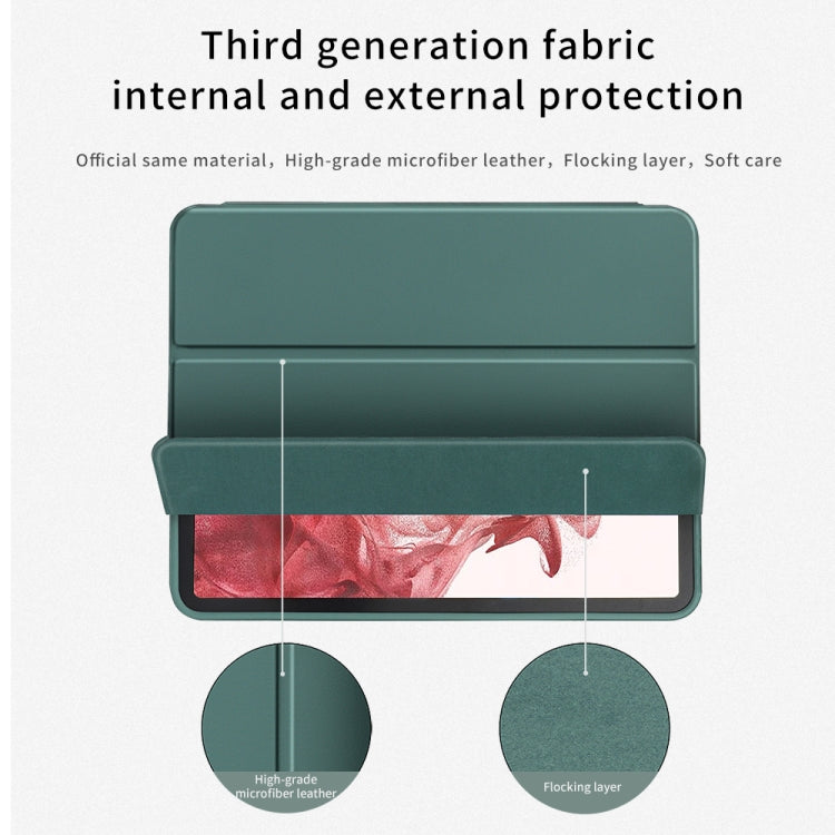 For Samsung Galaxy Tab S8 Ultra / X900 3-folding Honeycomb TPU Smart Leather Tablet Case(Gold) by bashfashion