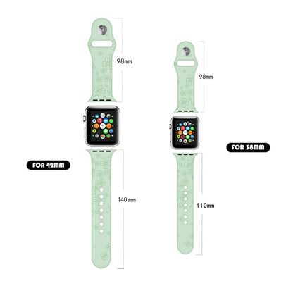 Four-leaf Clover Embossing Silicone Watch Band For Apple Watch Ultra 49mm&Watch Ultra 2 49mm / Series 9&8&7 45mm / SE 3&SE 2&6&SE&5&4 44mm / 3&2&1 42mm(Pink Sand) by bashfashion