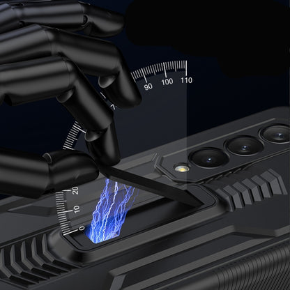 For Samsung Galaxy Z Fold3 5G GKK Integrated Magnetic Armor Flip Phone Case with Holder(Dark Green) by GKK