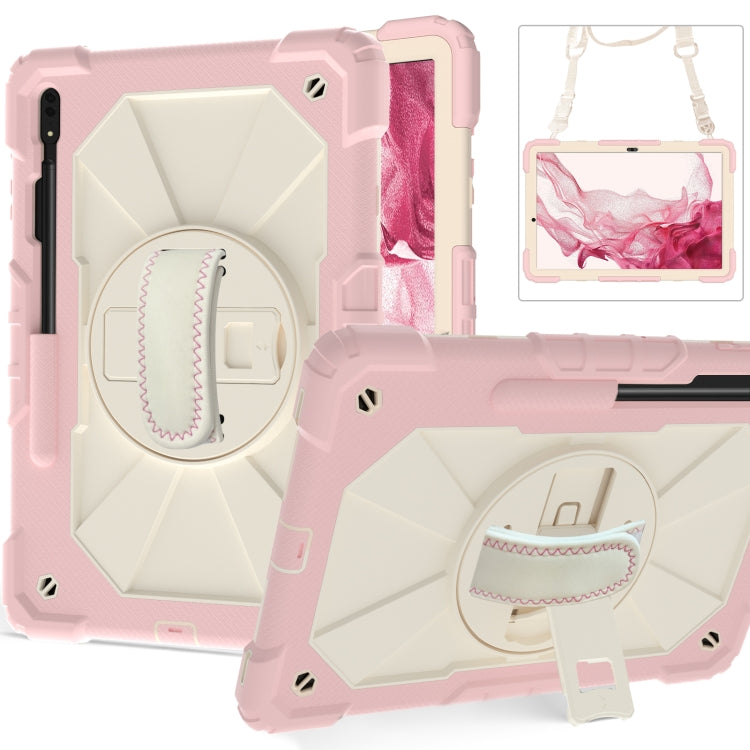 For Samsung Galaxy Tab S8+ 12.4 inch SM-X800 / SM-X806 Contrast Color Robot Shockproof Silicone + PC Tablet Case(Red+Black) by bashfashion