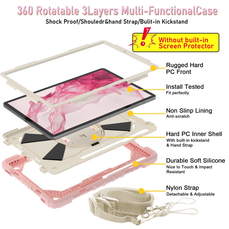 For Samsung Galaxy Tab S8+ 12.4 inch SM-X800 / SM-X806 Contrast Color Robot Shockproof Silicone + PC Tablet Case(Red+Black) by bashfashion