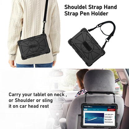 For Samsung Galaxy Tab S8+ 12.4 inch SM-X800 / SM-X806 Contrast Color Robot Shockproof Silicone + PC Tablet Case(Black) by bashfashion