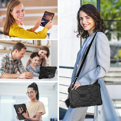 For Samsung Galaxy Tab S8+ 12.4 inch SM-X800 / SM-X806 Contrast Color Robot Shockproof Silicone + PC Tablet Case(Black) by bashfashion