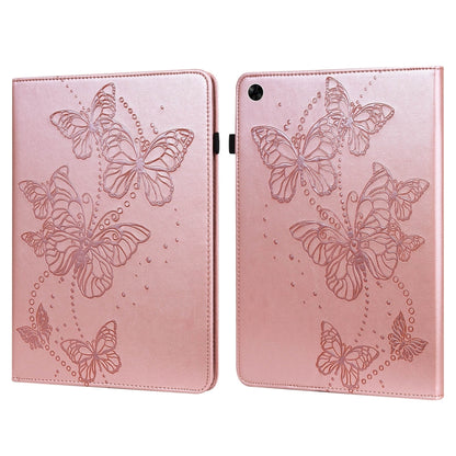 For Realme Pad 10.4 inch Embossed Butterfly Pattern Leather Tablet Case(Pink) by bashfashion