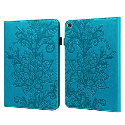 Lace Flower Embossing Pattern Leather Tablet Case For Samsung Galaxy Tab A8 10.5 2021(Blue) by bashfashion