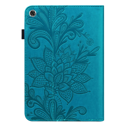 Lace Flower Embossing Pattern Leather Tablet Case For Samsung Galaxy Tab A8 10.5 2021(Blue) by bashfashion