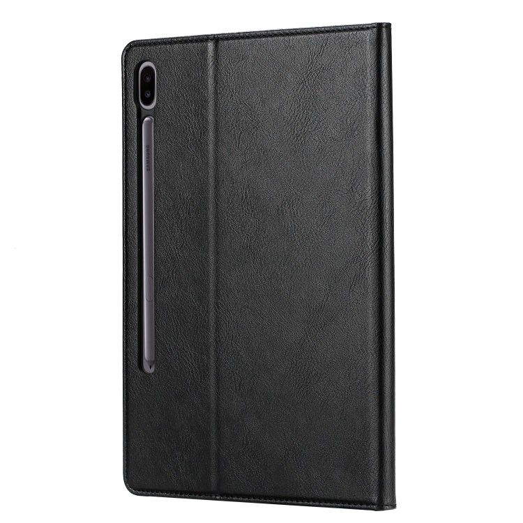 For Samsung Galaxy Tab S8+ X800 Knead Skin Texture Flip Tablet Leather Case(Black) by bashfashion