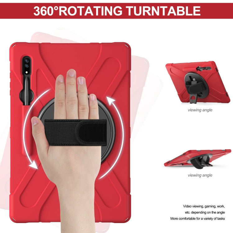 For Samsung Galaxy Tab S8 Ultra X900 Silicone + PC Tablet Protective Case(Red) by bashfashion