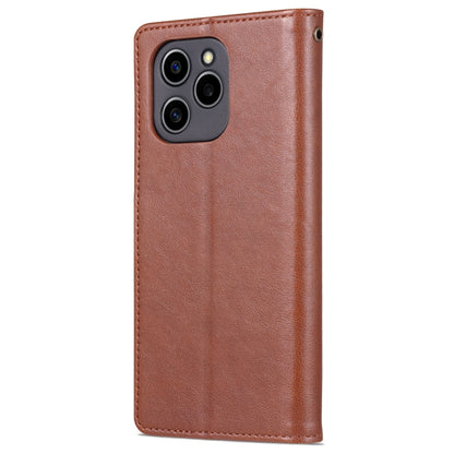 For Honor 60 SE AZNS Sheepskin Texture Flip Leather Phone Case(Brown) by AZNS