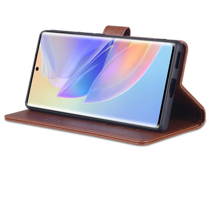 For Honor 60 SE AZNS Sheepskin Texture Flip Leather Phone Case(Brown) by AZNS