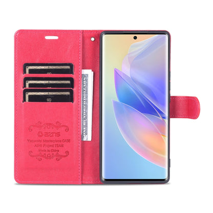 For Honor 60 SE AZNS Sheepskin Texture Flip Leather Phone Case(Red) by AZNS