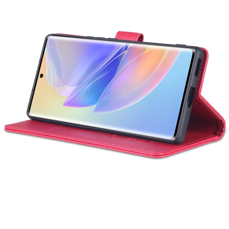 For Honor 60 SE AZNS Sheepskin Texture Flip Leather Phone Case(Red) by AZNS