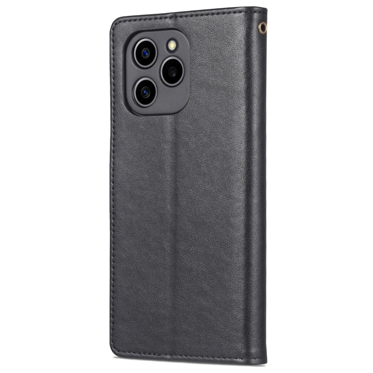 For Honor 60 SE AZNS Sheepskin Texture Flip Leather Phone Case(Black) by AZNS