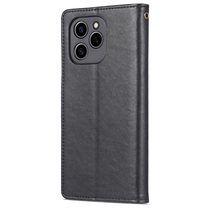 For Honor 60 SE AZNS Sheepskin Texture Flip Leather Phone Case(Black) by AZNS