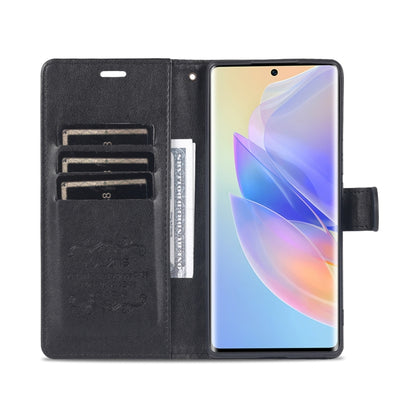 For Honor 60 SE AZNS Sheepskin Texture Flip Leather Phone Case(Black) by AZNS