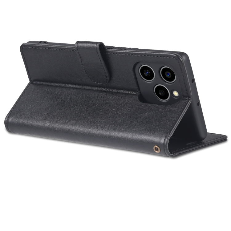 For Honor 60 SE AZNS Sheepskin Texture Flip Leather Phone Case(Black) by AZNS