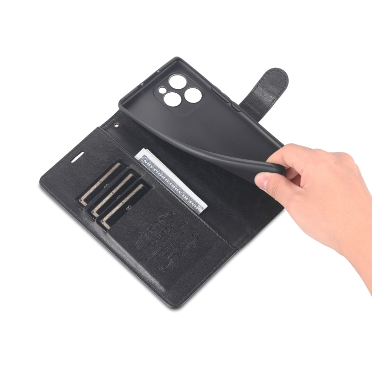 For Honor 60 SE AZNS Sheepskin Texture Flip Leather Phone Case(Black) by AZNS