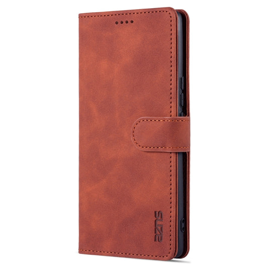 For Honor 60 SE AZNS Skin Feel Calf Texture Horizontal Flip Leather Phone Case(Brown) by AZNS