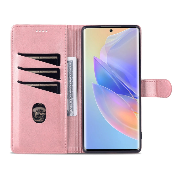 For Honor 60 SE AZNS Skin Feel Calf Texture Horizontal Flip Leather Phone Case(Rose Gold) by AZNS