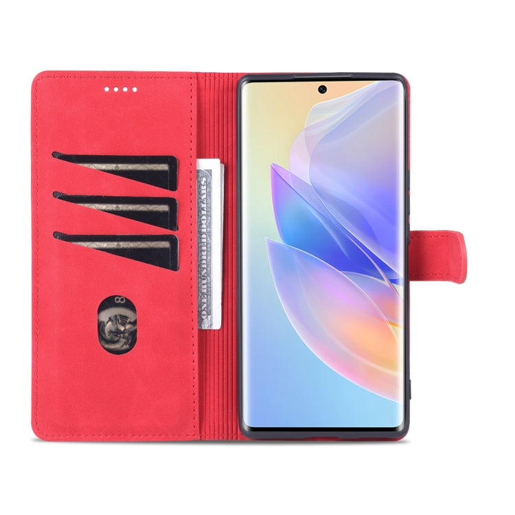 For Honor 60 SE AZNS Skin Feel Calf Texture Horizontal Flip Leather Phone Case(Red) by AZNS