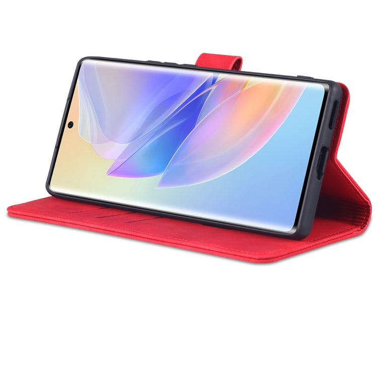 For Honor 60 SE AZNS Skin Feel Calf Texture Horizontal Flip Leather Phone Case(Red) by AZNS