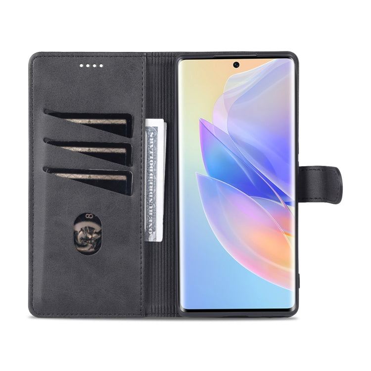 For Honor 60 SE AZNS Skin Feel Calf Texture Horizontal Flip Leather Phone Case(Black) by AZNS