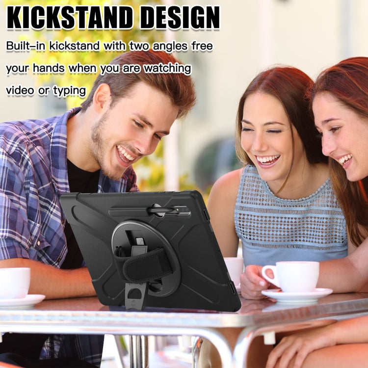 For Samsung Galaxy Tab S8 Ultra Silicone + PC Tablet Case(Black) by bashfashion