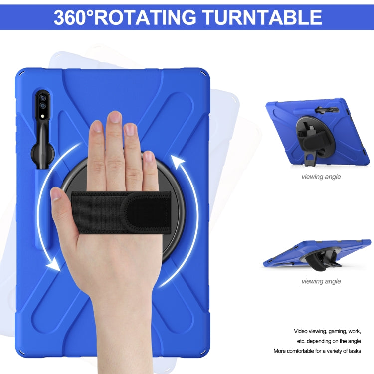 For Samsung Galaxy Tab S8 Ultra Silicone + PC Tablet Case(Blue) by bashfashion