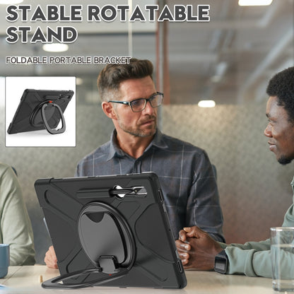 For Samsung Galaxy Tab S8 Ultra Silicone + PC Tablet Case(Black) by bashfashion