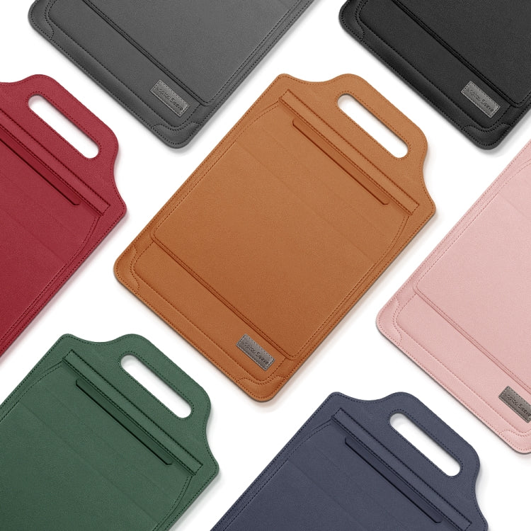 15 inch Multifunctional Mouse Pad Stand Handheld Laptop Bag(Red) by bashfashion