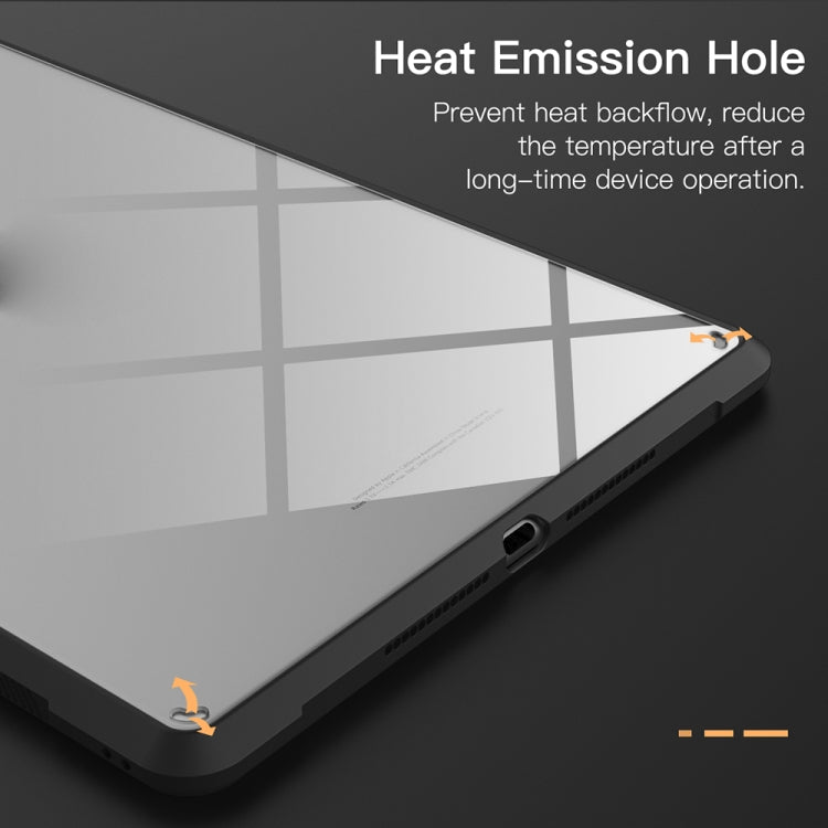 PC+TPU Transparent Shockproof Tablet Case For iPad Air 2020 / 2022(Black) by bashfashion