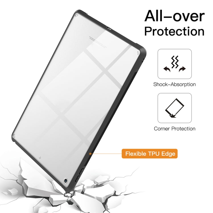 PC+TPU Transparent Shockproof Tablet Case For iPad Air 2020 / 2022(Black) by bashfashion