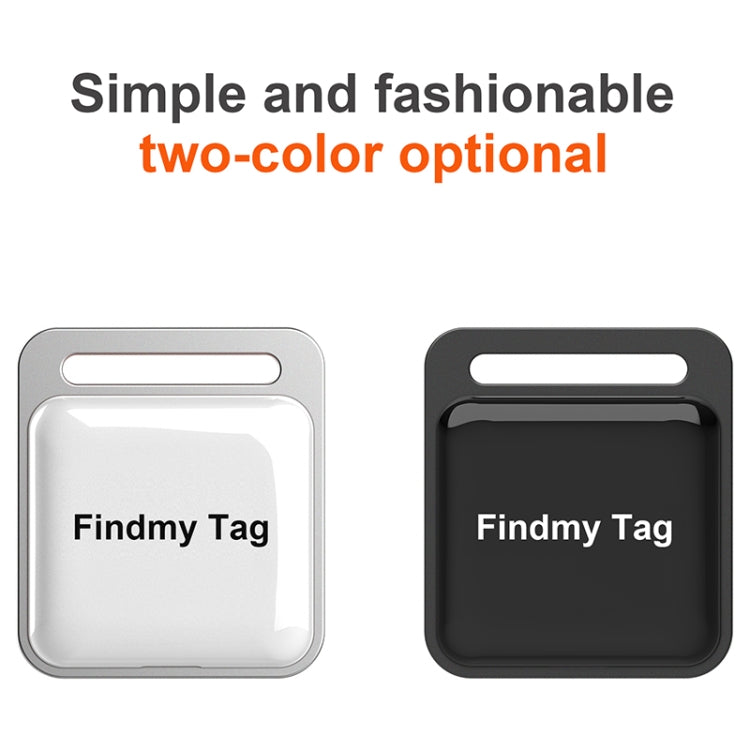 Findmy Tag Square Smart Bluetooth Anti- lost Alarm Locator Tracker(Black) by bashfashion