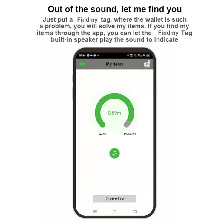 Findmy Tag Square Smart Bluetooth Anti- lost Alarm Locator Tracker(Black) by bashfashion