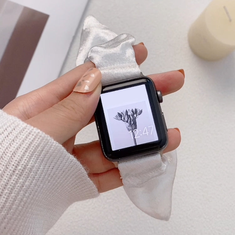 Single Loop Elasticity Cloth Watch Band For Apple Watch Ultra 49mm&Watch Ultra 2 49mm / Series 9&8&7 45mm / SE 3&SE 2&6&SE&5&4 44mm / 3&2&1 42mm(White) by bashfashion