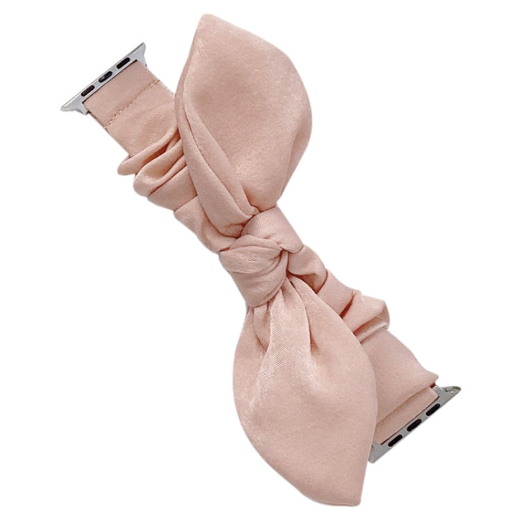 Single Loop Elasticity Cloth Watch Band For Apple Watch Ultra 49mm&Watch Ultra 2 49mm / Series 9&8&7 45mm / SE 3&SE 2&6&SE&5&4 44mm / 3&2&1 42mm(Pink) by bashfashion