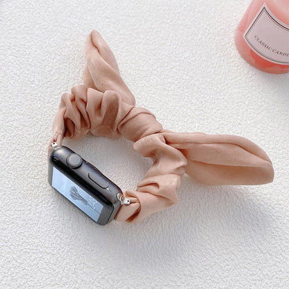 Single Loop Elasticity Cloth Watch Band For Apple Watch Ultra 49mm&Watch Ultra 2 49mm / Series 9&8&7 45mm / SE 3&SE 2&6&SE&5&4 44mm / 3&2&1 42mm(Pink) by bashfashion