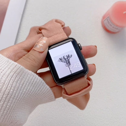 Single Loop Elasticity Cloth Watch Band For Apple Watch Ultra 49mm&Watch Ultra 2 49mm / Series 9&8&7 45mm / SE 3&SE 2&6&SE&5&4 44mm / 3&2&1 42mm(Pink) by bashfashion