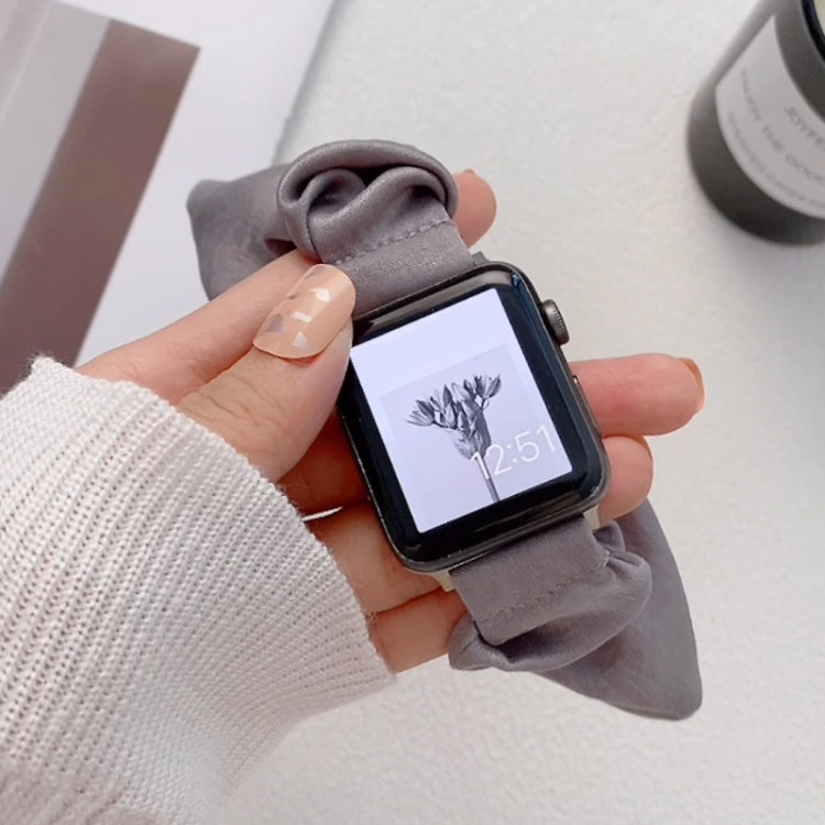 Single Loop Elasticity Cloth Watch Band For Apple Watch Ultra 49mm&Watch Ultra 2 49mm / Series 9&8&7 45mm / SE 3&SE 2&6&SE&5&4 44mm / 3&2&1 42mm(Grey) by bashfashion