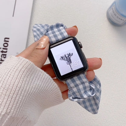 Single Loop Elasticity Cloth Watch Band For Apple Watch Ultra 49mm&Watch Ultra 2 49mm / Series 9&8&7 45mm / SE 3&SE 2&6&SE&5&4 44mm / 3&2&1 42mm(Blue) by bashfashion