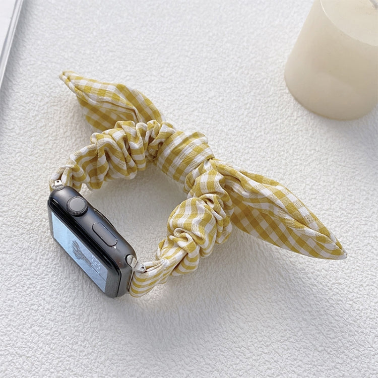 Single Loop Elasticity Cloth Watch Band For Apple Watch Ultra 49mm&Watch Ultra 2 49mm / Series 9&8&7 45mm / SE 3&SE 2&6&SE&5&4 44mm / 3&2&1 42mm(Yellow) by bashfashion