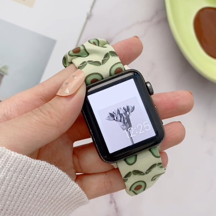Single Loop Elasticity Cloth Fruit Watch Band For Apple Watch Ultra 49mm&Watch Ultra 2 49mm / Series 9&8&7 45mm / SE 3&SE 2&6&SE&5&4 44mm / 3&2&1 42mm(D) by bashfashion