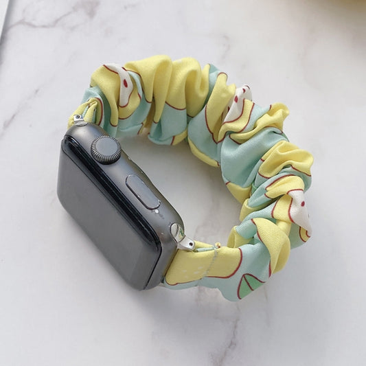 Single Loop Elasticity Cloth Fruit Watch Band For Apple Watch Ultra 49mm&Watch Ultra 2 49mm / Series 9&8&7 45mm / SE 3&SE 2&6&SE&5&4 44mm / 3&2&1 42mm(E) by bashfashion