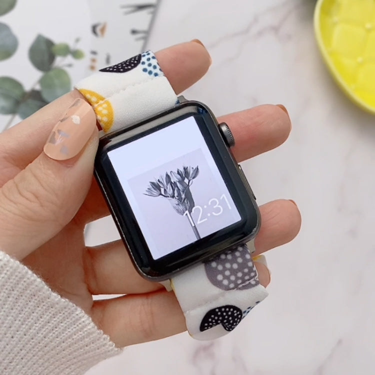 Single Loop Elasticity Cloth Fruit Watch Band For Apple Watch Ultra 49mm&Watch Ultra 2 49mm / Series 9&8&7 45mm / SE 3&SE 2&6&SE&5&4 44mm / 3&2&1 42mm(F) by bashfashion