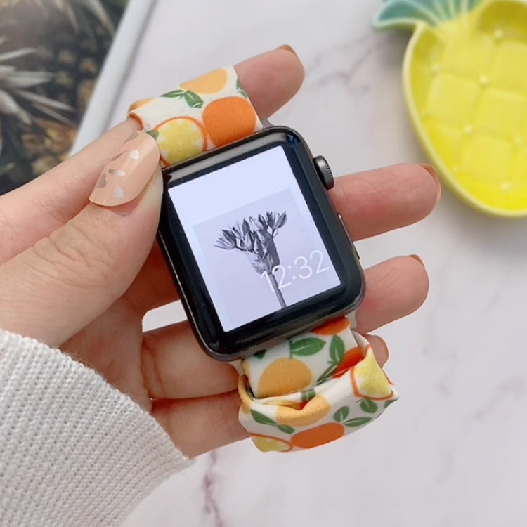 Single Loop Elasticity Cloth Fruit Watch Band For Apple Watch Ultra 49mm&Watch Ultra 2 49mm / Series 9&8&7 45mm / SE 3&SE 2&6&SE&5&4 44mm / 3&2&1 42mm(G) by bashfashion