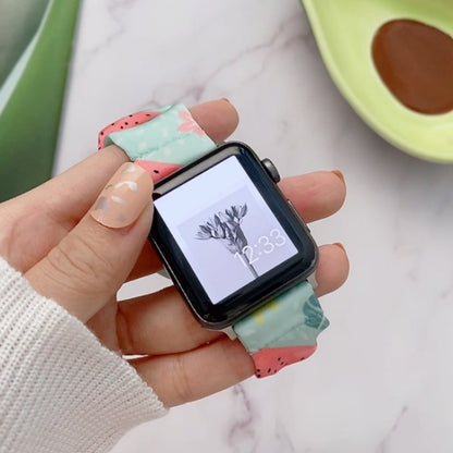 Single Loop Elasticity Cloth Fruit Watch Band For Apple Watch Ultra 49mm&Watch Ultra 2 49mm / Series 9&8&7 45mm / SE 3&SE 2&6&SE&5&4 44mm / 3&2&1 42mm(H) by bashfashion