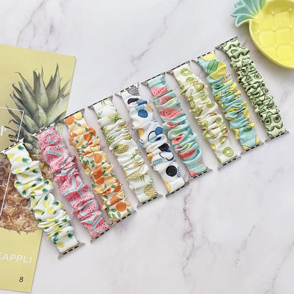 Single Loop Elasticity Cloth Fruit Watch Band For Apple Watch Ultra 49mm&Watch Ultra 2 49mm / Series 9&8&7 45mm / SE 3&SE 2&6&SE&5&4 44mm / 3&2&1 42mm(E) by bashfashion